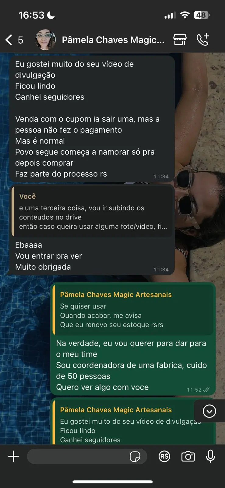 Feedbacks de marcas e clientes — registro 1