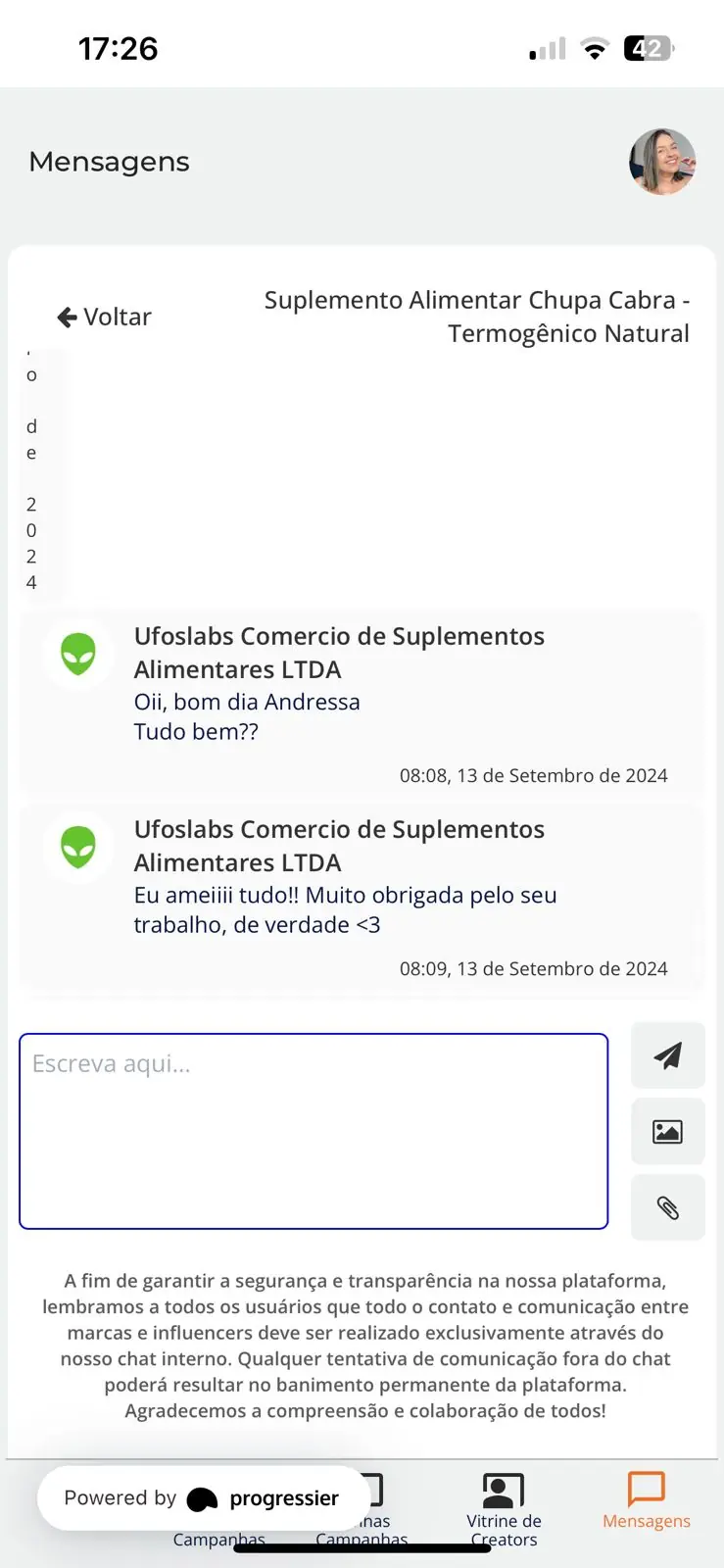Feedbacks de marcas e clientes — registro 4